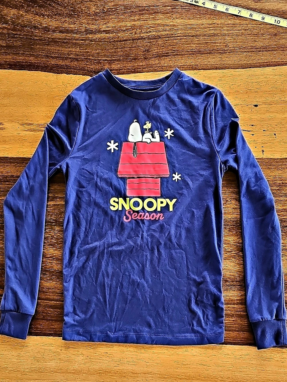 Peanuts Snoopy Size 12 Blue Long Sleeve Tee